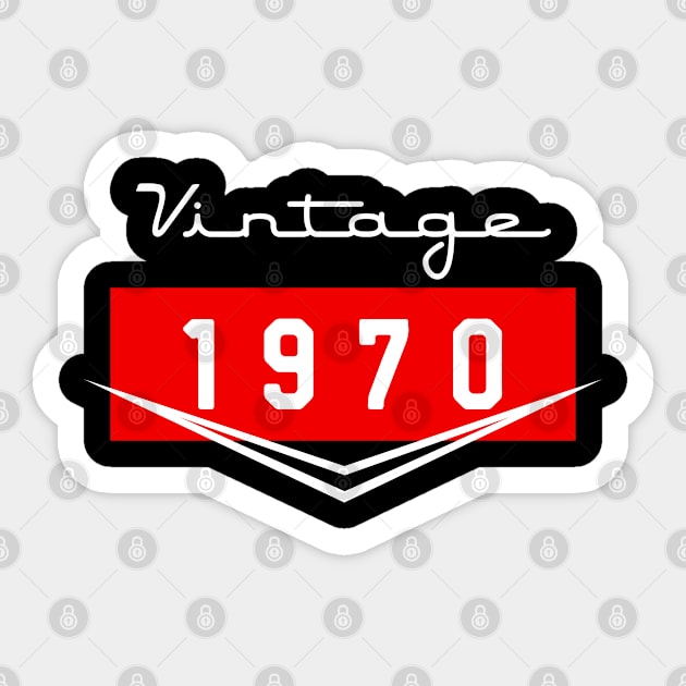 50th Birthday 50 Years Old 50th Vintage Retro 1970 Birthday Sticker by CreativeShirt